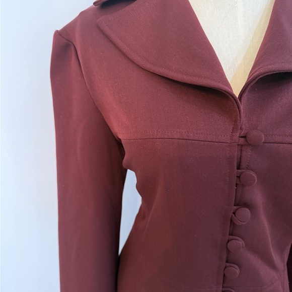 Rampage Vintage Burgundy Skirt Suit - Size 11 - Picture 2 of 7